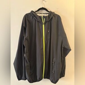 Hottie Men's Gray Sauna Jacket with Neon Zipper